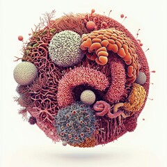 Visualization of gut microbiome for promoting healthy living.