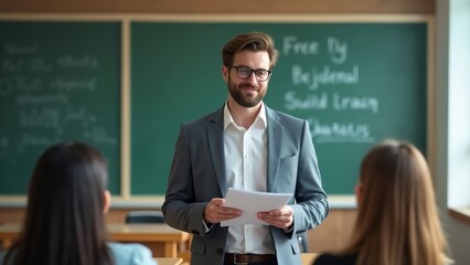 Teacher Presenting in Class