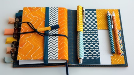 Stylish Handmade Leather Notebook with Pen Holder