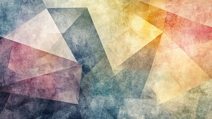 Translucent Geometric Shapes in Abstract Background Artwork