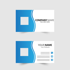 Modern and simple business card design Modern presentation card with company logo Vector business card template Visiting card for business and personal use Vector illustration Design