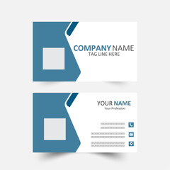 Modern and simple business card design Modern presentation card with company logo Vector business card template Visiting card for business and personal use Vector illustration Design