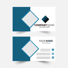 Modern and simple business card design Modern presentation card with company logo Vector business card template Visiting card for business and personal use Vector illustration Design