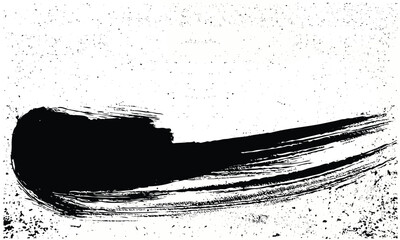 Grunge texture white and black. Metal texture with scratches and cracks, Rough brush strokes with spray texture, ink curved line, paintbrush with black ink in old style.eps