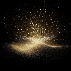 Fototapeta premium Stunning AI-generated image showcasing shimmering golden particles.