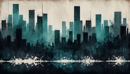 Fototapeta premium Minimalist abstract grunge artwork