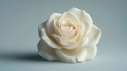 Minimal floral idea. A beautiful white rose elegantly displayed against a soft background.