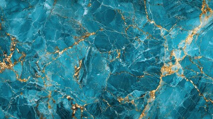 Obraz premium Teal and Gold Marble Texture: A Luxurious Background