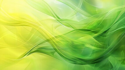 Obraz premium Abstract Green Geometric Background with Colorful Flowing Design