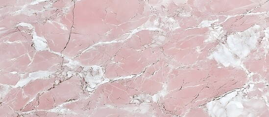 Fototapeta premium Glossy light pink marble surface with delicate white veining.