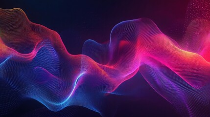 Fototapeta premium Abstract Digital Background with Colorful Wave Patterns and Light