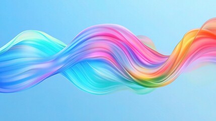 Vibrant Gradient Lines on Serene Blue Background for Creative Use