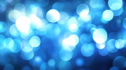 Fototapeta premium Dark Blue Futuristic Digital Background with Bokeh Effect