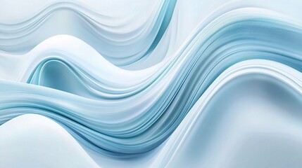 Fototapeta premium Blue and White Flowing Waves Abstract Background for Business Use