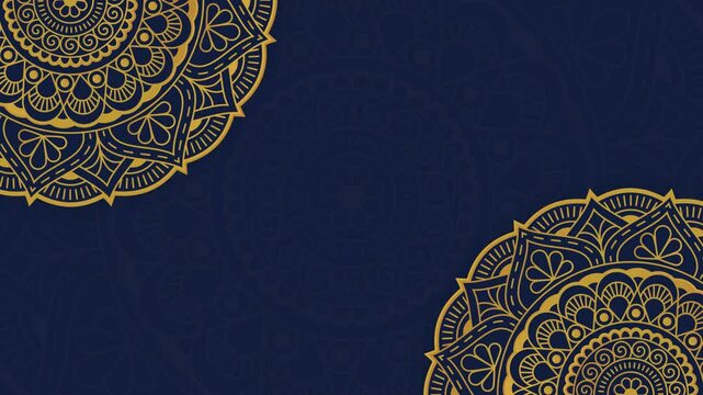 islamic background blue geometric pattern animation luxury ramadan kareem video