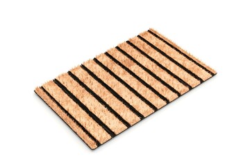 Natural Fiber Door Mat with Black Rubber Backing Suitable for Indoor and Outdoor Use on Clean Surfaces
