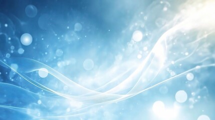 Blue and White Abstract Waves Background for Business Banners