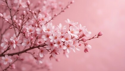 Obraz premium Delicate Pink Cherry Blossoms Branching Out Beautifully