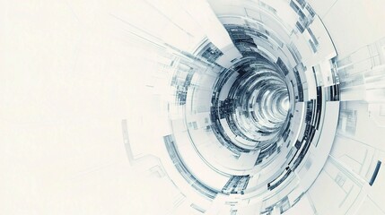Abstract Futuristic Background with Clean Lines and White Elements