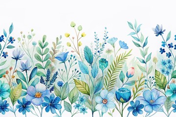 Delicate Floral Border - Seamless Pattern for Nature Cover