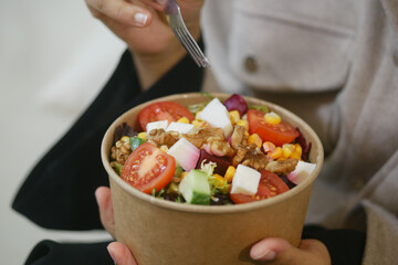 Enjoy a Healthy Salad Bowl made with Fresh Ingredients and bursting with Delicious Flavor