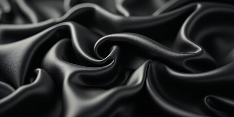 Fototapeta premium Elegant Black Satin Gradient: Luxurious Silky Texture for Sophisticated Design