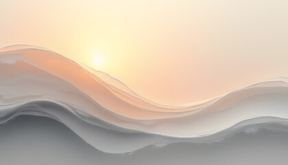 Layered Brush Strokes in Warm Beige and Cool Gray