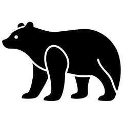 silhouette of a bear