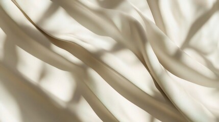 Fototapeta premium Minimalistic Abstract Beige Fabric with Gentle Light and Soft Shadows