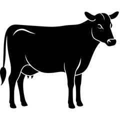 black and white cow