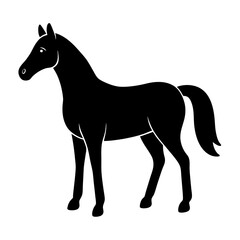 horse silhouette vector