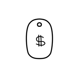 dollar symbol tag