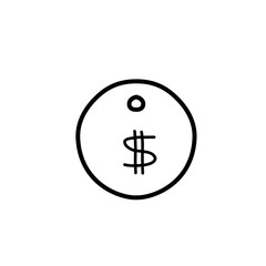 Obraz premium dollar symbol tag