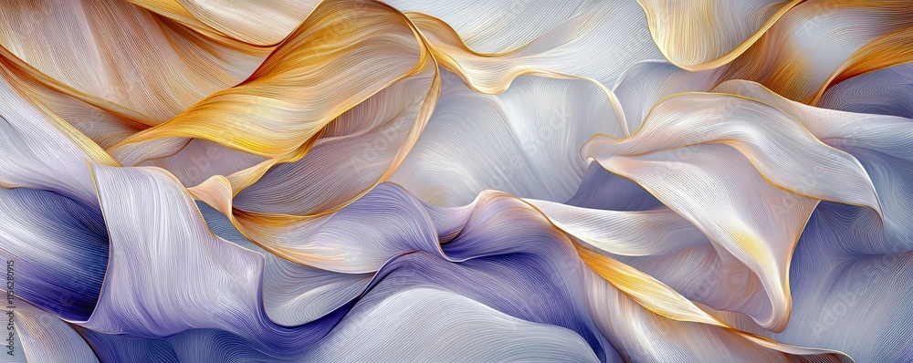 Aufkleber elegant abstract waves of soft colors in flowing textures and smooth gradients for background or art