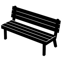 bench on white