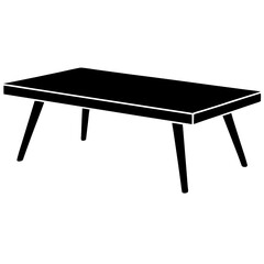 table isolated on white