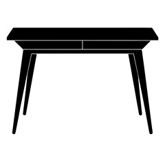 table isolated on white