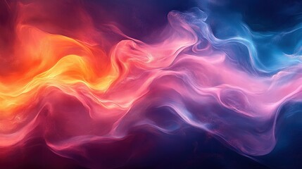 Fototapeta premium Vibrant Colorful Abstract Background Featuring Dynamic Swirls of Blue Orange and Pink Creating a Lively and Eye-Catching Artistic Atmosphere