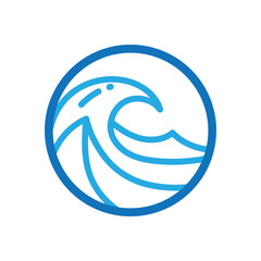 Wave Power icon illustration flat