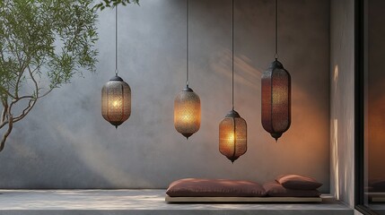 Elegant minimalist lantern decor for urban homes during Ramadan evenings