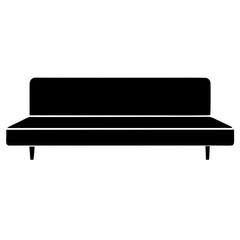 sofa isolated on black