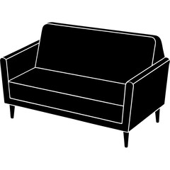 black sofa