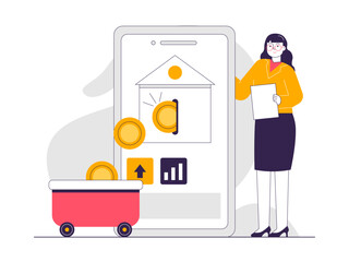 Investment fund. Investment illustrations. Flat vector illustrations