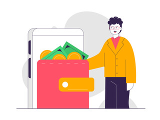 Saving investment. Investment illustrations. Flat vector illustrations