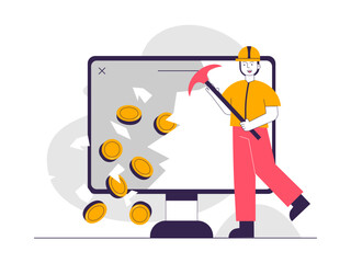 Invest income. Investment illustrations. Flat vector illustrations