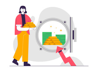 Saving investment. Investment illustrations. Flat vector illustrations