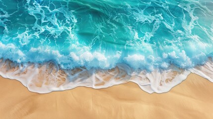 Fototapeta premium Ocean Waves Crashing on Sandy Beach