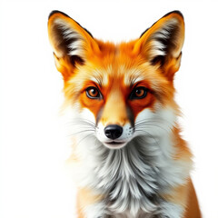 Obraz premium Fox isolated on white background - animal generation -