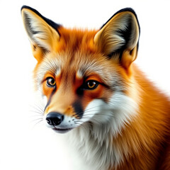 Fototapeta premium Fox isolated on white background - animal generation -