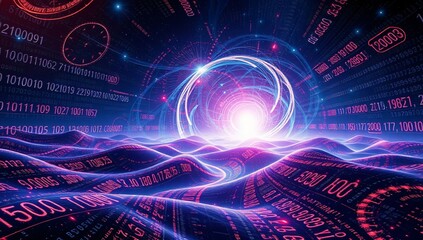 time-warped encryption swirling in cosmic world